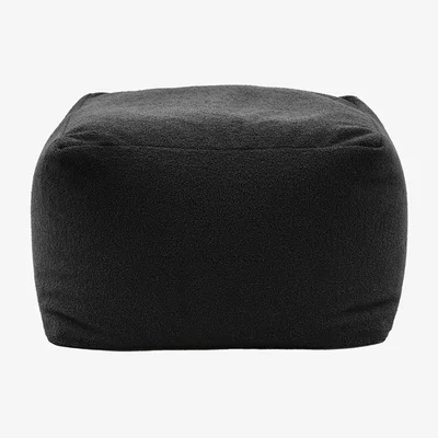 Perch and Parrow Cloud Boucle Pouffe in Charcoal