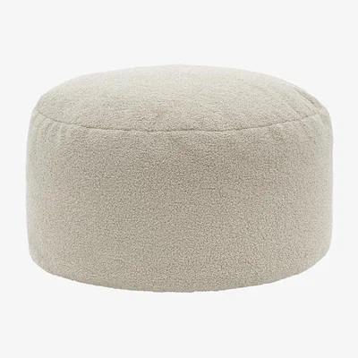 Perch and Parrow Cloud Round Boucle Pouffe