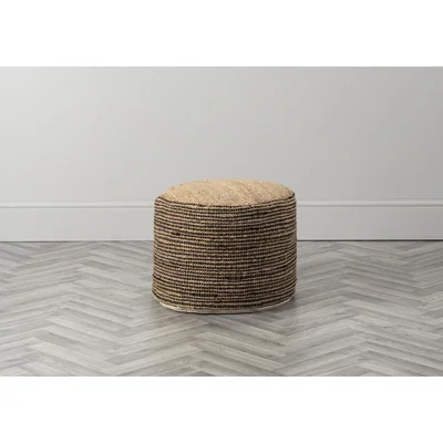 Perch and Parrow Fidel Natural Round Pouffe