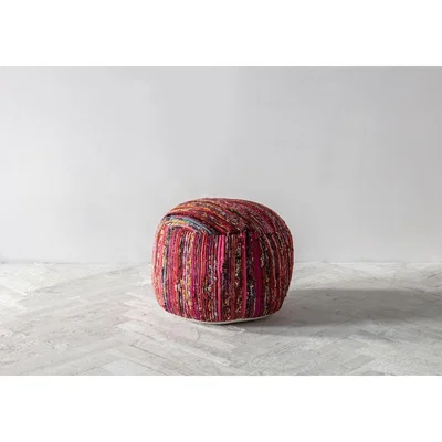 Perch and Parrow Sari Multicolour Pouffe