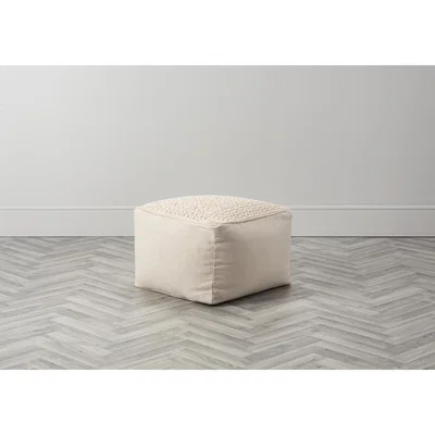Perch and Parrow Mervis Natural Patterned Pouffe