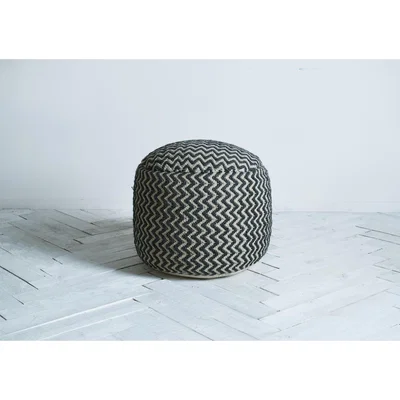 Perch and Parrow Jordan Pouffe in Slate Grey