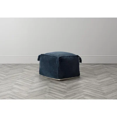 Perch and Parrow Harley Teal Velvet Pouffe