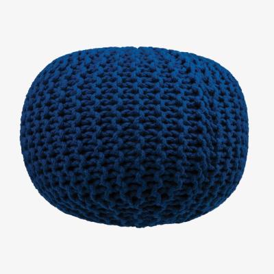 The Range Knitted Pouf - Inky Blue