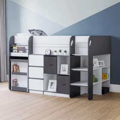 Dunelm Saturn Midsleeper Bed Charcoal