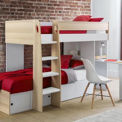 Dunelm Eclipse Bunk Bed Oak (Brown)