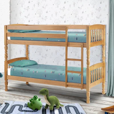 Dunelm Lincoln Pine Bunk Bed Brown