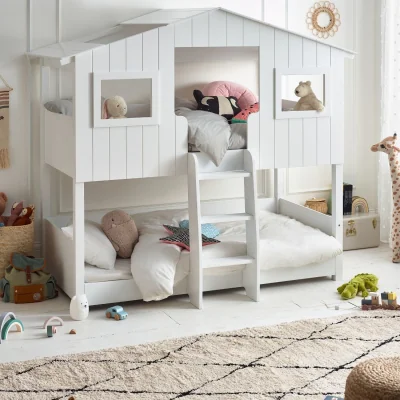 Furniture123 White Bunk Bed Treehouse Bed - Willow