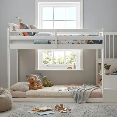 The Range Nia Bunk Bed with Storage Staircase - White