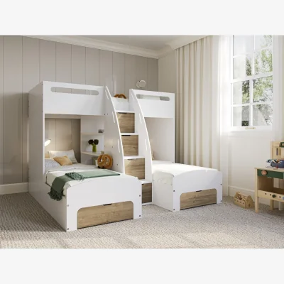 The Range Eddie Storage Triple Bunk Bed - Brown