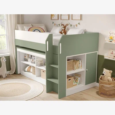 The Range Aiden Cabin Bed Midsleeper - Green