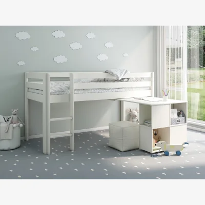The Range Nora Mid Sleeper Workstation Cabin White