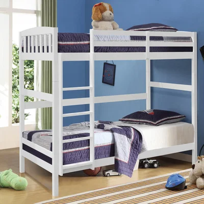 The Range 3ft Wooden Combination Bunk Bed In Grey White Or Caramel - White