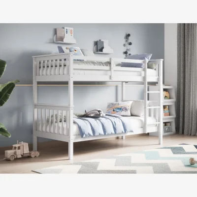 The Range Zoom Wooden Small Single Bunk Bed White - White