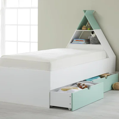 The Range Kids Tipi Styled Cabin Bed in Green - White