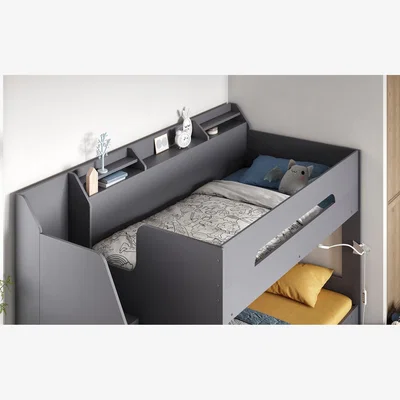 The Range Slick Staircase Bunk Bed Grey - Grey