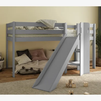 The Range Sofie Slide Mid Sleeper Bed Grey - Grey