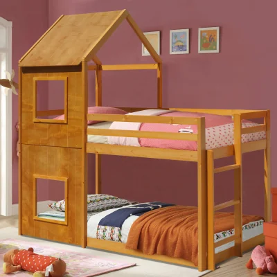 The Range 3ft House Style Wooden Bunk - Caramel