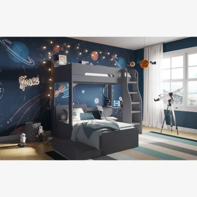 The Range Cosmic L Shaped Bunk Bed Grey - Grey
