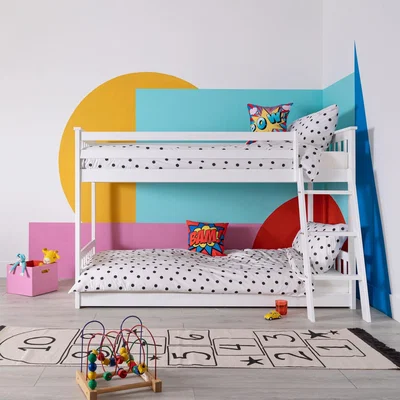 The Range Harri Low Bunk Bed in Classic White - White