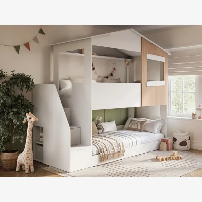 The Range Dreamland House Staircase Bunk Bed - Brown