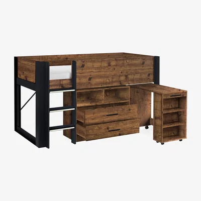 The Range Otis Midsleeper - Urban Rustic And Black - Wood and Black