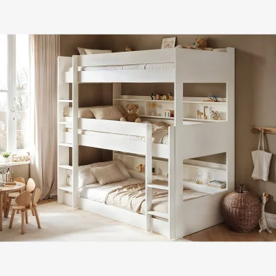 The Range Clara Triple Bunk Bed White - White