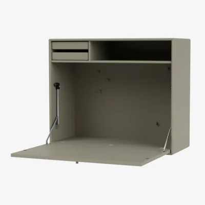 Made in Design Studio Wall writing desk wood grey / W 69.6 x H 58.2 cm - MONTANA