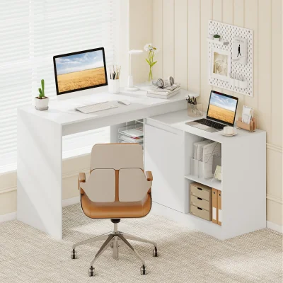 The Range Reversible Corner Writing Desk - White