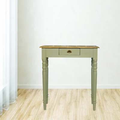 The Range Solid Wood Hand Painted Writing Desk - Brown