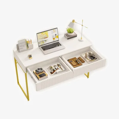 The Range Writing Desk Vanity Console - White