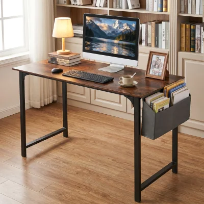 The Range Industrial Study Writing Desk - Brown