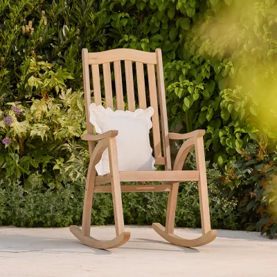 Gardenesque Repton Classic Wooden | Garden Rocking Chair Natural