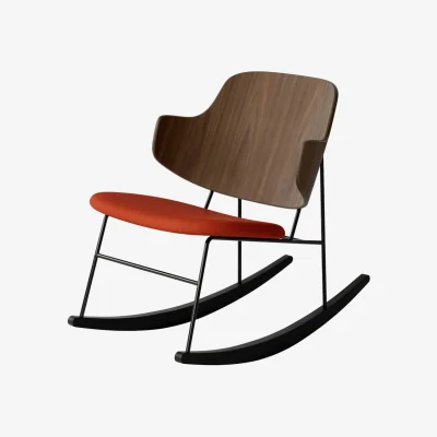 Made in Design The Penguin (1953) Rocking chair textile natural wood / Padded seat - Fabric - Audo Copenhagen