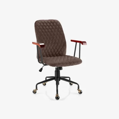 The Range Velvet Rocking Leisure Chair - Brown