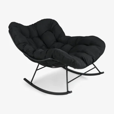 The Range Egg Shaped Rocking Chair - Black