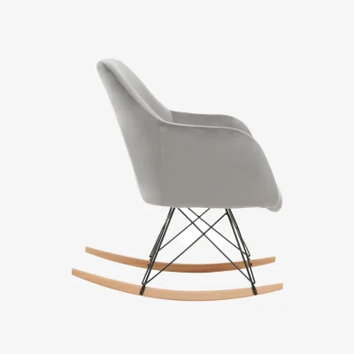 The Range Stockholm Small Grey Velvet Rocking Chair - Grey