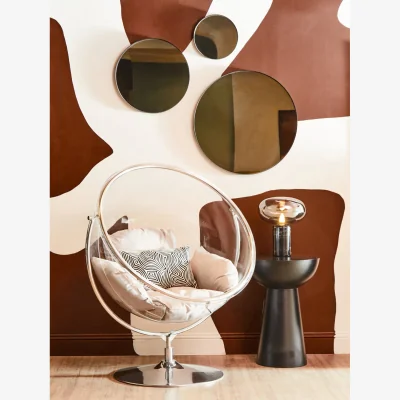 The Range Kolding Blue Fabric Rocking Chair - Grey