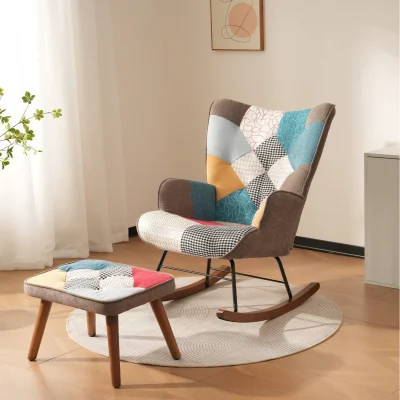 The Range Rocking chairs leisure chairs with Footstool - Multicolor