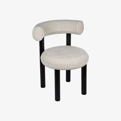 Amara Tom Dixon - Fat Dining Chair - Royal Nubuck