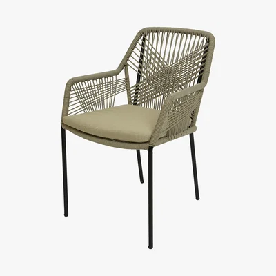 Amara A by AMARA - Outdoor Rope Weave Dining Chair - Beige