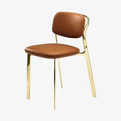 Amara GHIDINI 1961 - Coast Chair - Brown Leather
