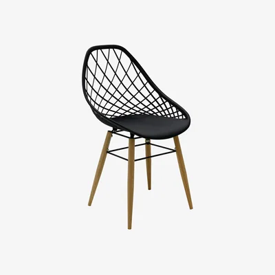 Amara Tramontina - Philo Chair With Wooden Legs - Black