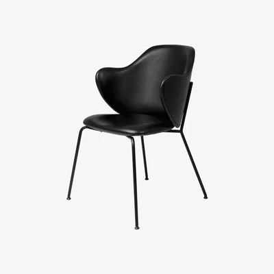Amara By Lassen - Lassen Dining Chair - Black Leather Silk 0842