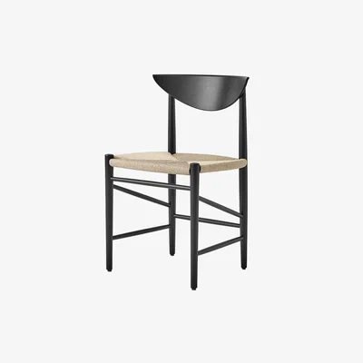 Amara &Tradition - Drawn Dining Chair HM3 - Black Lacquered Oak