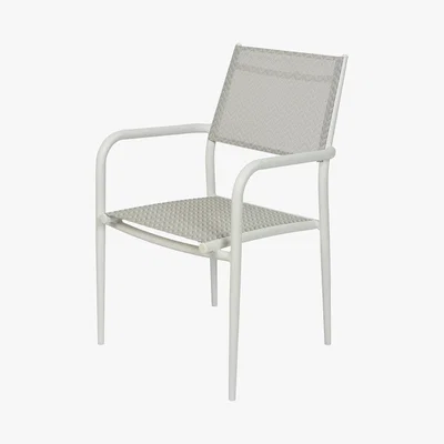 Amara A by AMARA - Outdoor Zigzag Dining Chair - White