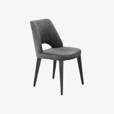 Amara Pols Potten - Holy Velvet Chair - Grey With Fabric Legs