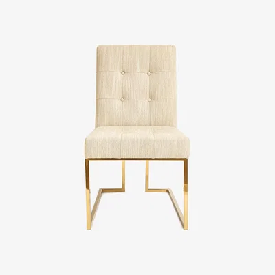 Amara Jonathan Adler - Goldfinger Dining Chair - Oatmeal