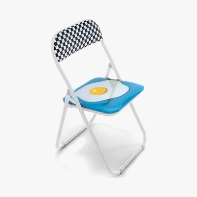 Amara Seletti - 'Blow' Folding Chair - Metal - Egg