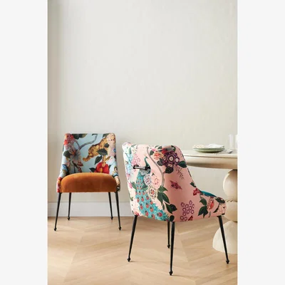 Anthropologie Bara Velvet Elowen Dining Chair